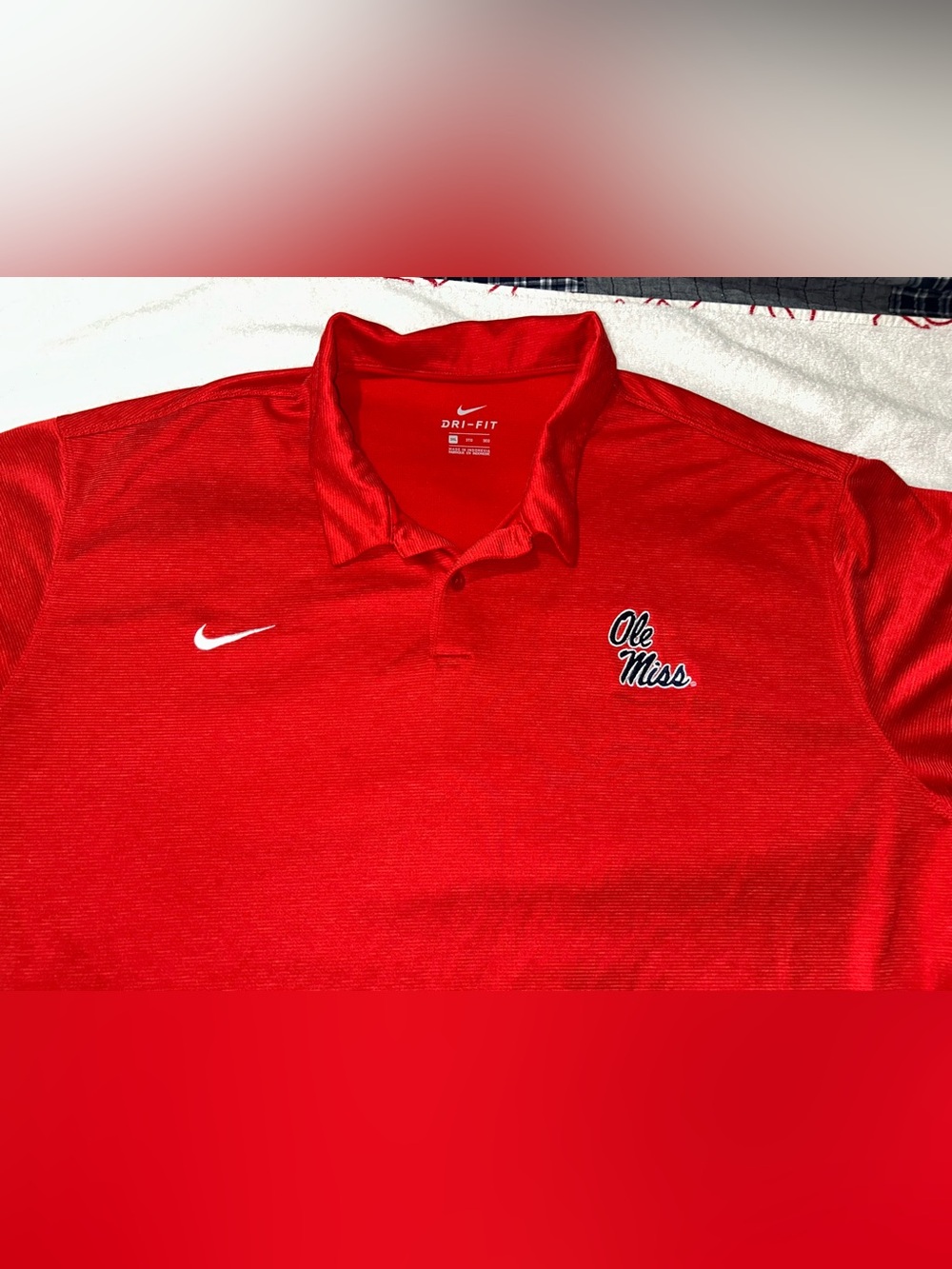 Nike Red Ole Miss Dri-FIT Polo